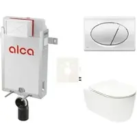 Alca Wand-WC Set für Einmauerung + Glacera Alfa WC SIKOAA2