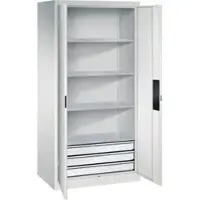 C+P Schwerlastschrank mit Schubladen Acurado, 1950x930x600mm, 7035/7035