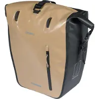 Basil Fahrradtasche Rivo L Einzeltasche 25-31L sand/schwarz, wasserdicht, mit....