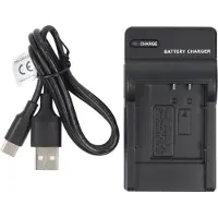 AccuCell USB Ladegerät kompatibel für Olympus Li-50B Akku D-Li92, DB-100, VW-VBX090, Sony NP-150