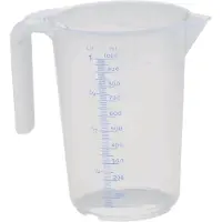 IWH Messbecher, transparent, Inhalt: 1 l aus hochwertigen Polyethylen, öl- und kraftstoffbeständig