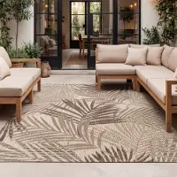 FRAAI In- & Outdoor Teppich - Tiga Palm Taupe 120x170 cm