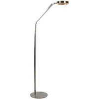 Steinhauer LED Stehlampe Ringlux, dimmbar, alu / grau / zink, für Wohn- / Esszimmer, Metall, Modern, LED Stehlampe