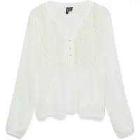 Vero Moda Shirtbluse "VMMENNY EMB LS TOP WVN NOOS" Viskose, Stickerei Details