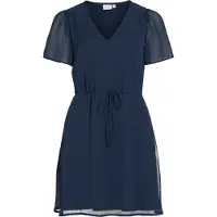 Vila Minikleid "VIFALIA V-NECK S/S SHORT DRESS- NOOS" Sommerkleid