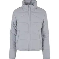 Urban Classics Damen Winterjacke Ladies Arrow Puffer Jacket, Farbe: hellgrau (lightasphalt), Größe: XS