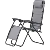 Ebuy24 (2er Set) Vulcano Liegestuhl grau.