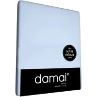 Damai Single Split Topper Spannbettlaken Sky Blue 8 cm (Baumwolle)-180 x 190 cm