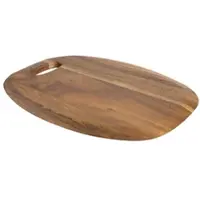 T&G Woodware Servierbrett mit Griff gerundet groß