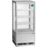 Bartscher Mini-Kühlvitrine 78L, silber