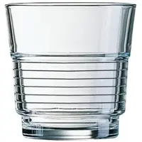 Arcoroc 24x Becherglas SPIRALE, Inhalt: 0,25 Liter, Höhe: 84 mm, Durchmesser: 82 mm