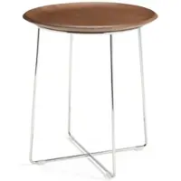 Kartell - Al Wood Coffeetable, verchromt / Buche dunkel