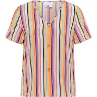 Usha Blusenshirt Damen Hellblau Mehrfarbig