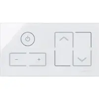 Kopp 854322010 HKi8-Glas-Sensor, 2-fach, für 1x Dimmer, 1x Jalousieschalter/-taster, Farbe: weiß