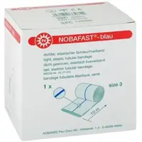 NOBAMED Noba Nobafast elastischer Schlauchverband 10 m blau Gr. 3 Oberschenkel / Kinderkopf