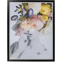 Kare Bild Frame Flower Lady Pastell 154 x 117 cm