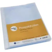 Perfect Line Prospekthüllen A4, genarbt, 0,06mm, oben offen, 200 Stück