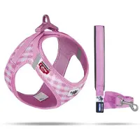 Curli Clasp Vest Geschirr Puppy Set Pink-Caro S
