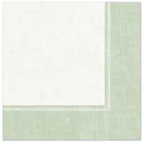 Papstar Servietten "ROYAL Collection" 1/4-Falz 40 cm x 40 cm jadegrün "Linum", 5 x 50 Stück 250 Stück