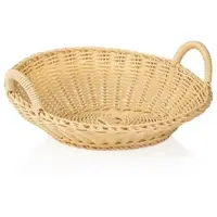 WAS Germany - Brötchenschütte mit Griff WEAVER PRO Systemkörbe, Ø 36,5 cm, Höhe 12/6,5 cm, hellbeige, Polypropylen