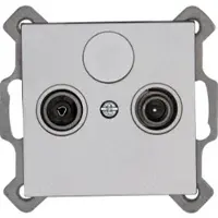Kopp 941247083 ATHENIS - Antennensteckdose TV/RF, Farbe: stahl
