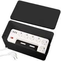Revolt 5-fach Steckdosenleiste mit Kabelbox, 1x USB-A 20W QC, 1x USB-C 20W PD