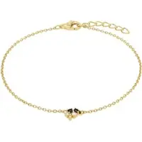 Amor Armband "2039094", grau (gelbgoldfarben, grau, gelb, kristallweiß, grau, gelb, kristallweiß), Armbänder, Damen, 19cm, Silber 925 (Sterlingsilber), Armband, mit Zirkonia (synth.)