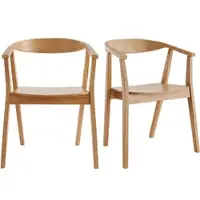 Miliboo Skandinavische Stühle aus Holz (2er-Set) BAHIA
