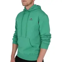 Fruit Of The Loom Kapuzen-Sweat mit kleinem kleinem Vintage-Logo, retro grün meliert, 2XL