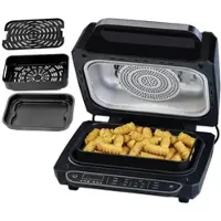 Rosenstein & Söhne Digitale 3in1-Heißluft-Fritteuse mit Tischgrill, 12 Programme, 6,5 l