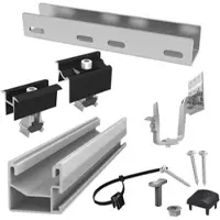 K2 Systems K2 Single Rail PV Unterkonstruktion 0,8 kWP Set, 2 Module, Ziegeldach (Hochformat)