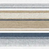 Mank Serviette Airlaid Lagos in Beige-Blau, 40 x 40 cm, 50 Stück - Strukturen Linien Streifen