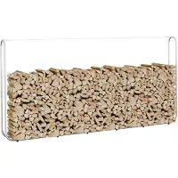 vidaXL Kaminholzregal 300x25x150 cm Stahl verzinkt