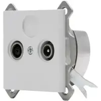 Kopp 941234083 ATHENIS - Antennensteckdose TV/RF, Farbe: grau matt