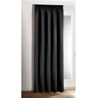 Homing Vorhang "Bernd" Gr. 1, schwarz, B:140cm H:245cm, Polyester, Gardinen, Vorhang, Fertigschal