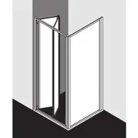 Kermi Falttür Nova 2000 90 x 185 cm, silber mattglanz, Kerolan Fontana