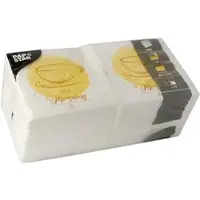Papstar 1600 Servietten, 3-lagig 1/4-Falz 24 cm x 24 cm "Good Morning"