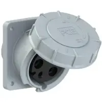 Pce 433-1 CEE-Anbausteckdose schräg (100x112) 63A 3p 1h IP67 POWER TWIST 4331
