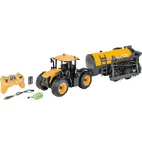 Carson 590907653 1:16 RC TRAKTOR JCB+TANKWAGEN RTR GELB R/C Fahrzeug, Mehrfarbig