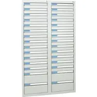 Stumpf Schubladenschrank Serie ESTA, 30 Schubladen lichtgrau (26x100, 4x200mm)