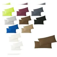 EXKLUSIV HEIMTEXTIL Kissenhülle Kissenbezug Doppelpack mit Reißverschluss hochwertige Jersey Qualität Schokobraun 40 x 80 cm
