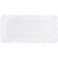 Papstar 2000 Spitzenpapiere eckig 34 cm x 17 cm weiss