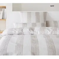 Elegante Bettwäsche Capri - 135x200 cm + 40x80 cmsand