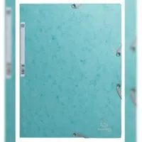 Exacompta 55273E 25x Sammelmappe mit Gummizug und 3 Klappen, Colorspan 400g, 24x32cm, Skandi - Frostblau
