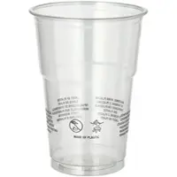 Papstar Starpak Trinkbecher R-PET 0,25 l Ø 7,8 cm, 10,7 cm glasklar 1250 Stück