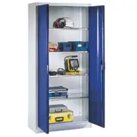 Californian Products CP Stahlschrank mit Flügeltüren 93 x 195 cm 8921-00 7035/x blau, 93x195x50 cm