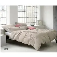 Elegante Bettwäsche Breezee - 135x200 cm + 40x80 cm sand