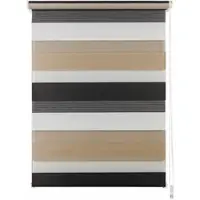 Ondeco Doppelrollo Klemmfix ohne Bohren Duo Rollo mit Seitenzug Farbe: Cappuccino, Größe: 90x160 cm