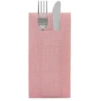Sovie HORECA Besteckserviette Mailand in terrakotta aus Linclass Airlaid 40 x 40 cm, 100 Stück - Struktur Leinen