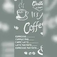 Mank Serviette aus Airlaid, Coffee Time in Anthrazit, 33 x 33 cm, 1/8- Falz, 50 Stück - Kaffee Kakao Tee Getränke